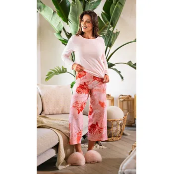 Pánské pyžamo Belle Reverie MK 31 Evening Flower pyžamo délka/r S-XL baletní růžová S