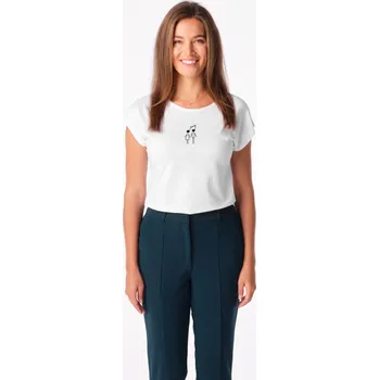 CityZen ALTA Dámské tričko bílé s potiskem Noty Velikost: 36