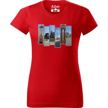 Dámské tričko Dámské tričko - Brno památky Červená XXL