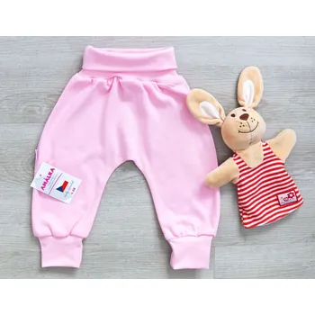 AMÁLKA Bavlněné rostoucí kalhoty, růžové Velikost: 98