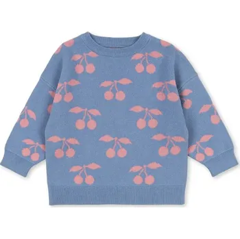 Dámský svetr Dětský bavlněný svetr Konges Sløjd LAPIS KNIT SWEATER GOTS KS103856.9BYA fialová 04X, vel. 80