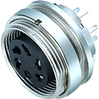 Rozvaděč Binder 09 0304 99 02 Konektor M16 pro montáž na panel, kontakty: 2 (02-a), nestíněný, THT, IP40, upevněný zepředu