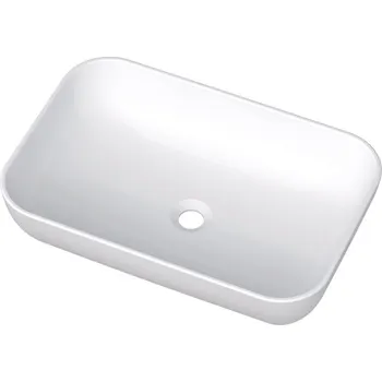 Umyvadlo Umyvadlo na desku Plano Geneve Plus Square bez přepadu, 60 cm, bílá