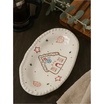 Sinsay - Vánoční servírovací mísa s motivem perníkové chaloupky - bílá - 494GJ-00X - 494GJ-00X-ONE