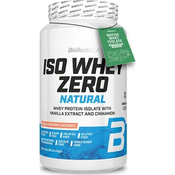 Protein BioTech Iso Whey Zero Natural 908 g Příchuť: vanilka-skořice