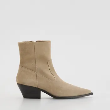 Reserved - Semišové polokozačky - béžová - 323FF-80X - 323FF-80X-39