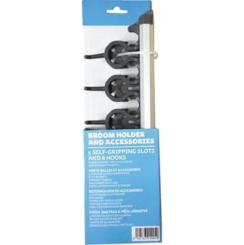 Skříňka na nářadí Držák na smetáky a úklidové pomůcky Manutan Expert, 5 háčků + Prodloužená záruka na 10 let