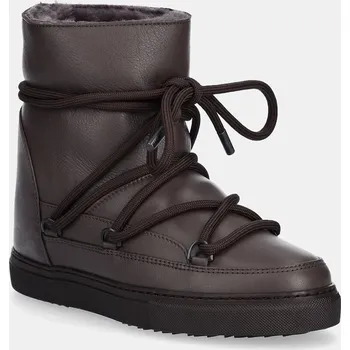 Dámská zimní obuv Kožené sněhule Inuikii Full Leather Wedge hnědá barva, 1001.004.0091.152, 42, 89X