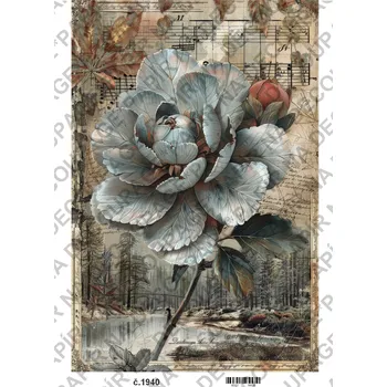 Umělecký papír Rýžový a soft papír na decoupage - Vintage příroda - KB01940 Materiál: Soft, Rozměr: A4
