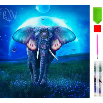 Real Home Diamantové vyšívání - vzor slona 5D 53