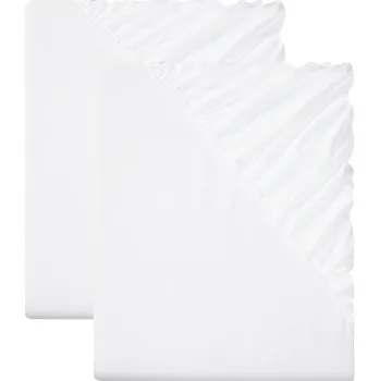 Prostěradlo LIVARNO home Sada napínacích prostěradel z jemného flanelu, 90–100 x 200 cm, bílá, 2dílná