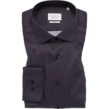 Košile Eterna Slim Fit Print s tištěným vzorem bordó velikost: 41, délka rukávu: dlouhý rukáv