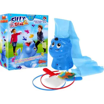 Hračka pro nejmenší Ramiz Veselý tuleň s rybičkami pro děti 3+ Hra na chytání rybiček + 2 chapadla + 30 rybiček + fóliový komín