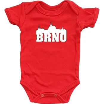 Kojenecký body Kojenecké body - Silueta Brna Červená 68