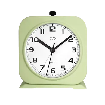 Budík JVD Ručkový analogový netikající kovový budík JVD SRP2220.3