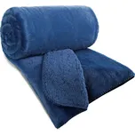 Přehoz na sedačku - pohovku - deka BERTA modrá 170x210 cm Mybesthome