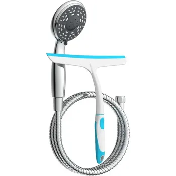 Sprchový set Schütte 64197 - Sprchová sada lesklý chrom + stěrka na sklo