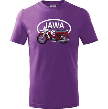 Pánské tričko Jawa Pionýr - vínový - logo, V33 - Dětské tričko Basic - 146 cm/10 let