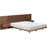 Kave Home Ořechová postel Norlen 160 x 200 cm s nočními stolky