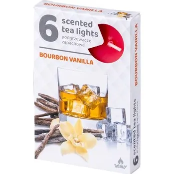 Svíčka Vonné čajové svíčky 6ks, Bourbon Vanilla 6x12 gram 90 gram