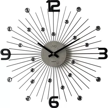 Hodiny JVD Designové kovové černé paprskovité hodiny JVD HT117.2 ( )
