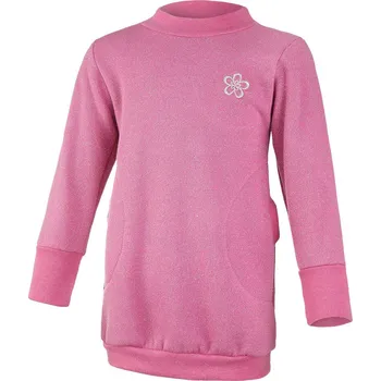 Dívčí šaty Dětské hřejivé mikinošaty Little Angel - růžové/lesk velikost 128