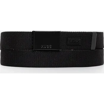 Opasek Pásek HUGO Garrat_Patch_Os35 pánský, černá barva, 50554002 99X, vel. ONE SIZE