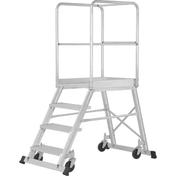 Schůdek Pojízdná hliníková plošina HYMER 4 nášlapy