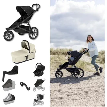 Kočárek THULE Urban Glide 3 Kočárek trojkombinace Set C - Black Soft Beige