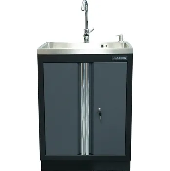 Skříňka na nářadí Matabro MB-TGC1300CN, Dílenská skříňka | s nerezovým dřezem | 680 x 464 x 948 mm