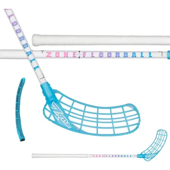 Florbalová hůl ZONE Stick Zuper Air JR 35 White/Prizm 80 cm R - 80 (91) cm/Pravá ruka dole