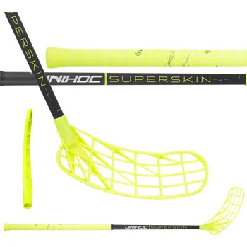 Florbalová hůl UNIHOC Stick Unilite Superskin Mid 29 Yellow 96 cm R - 96 (107) cm/Pravá ruka dole