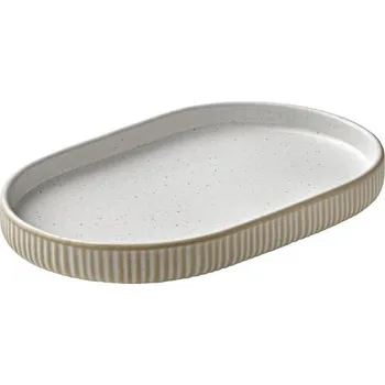 Bauscher Playground NARA talíř ovál 18 cm, reliéf - bílý