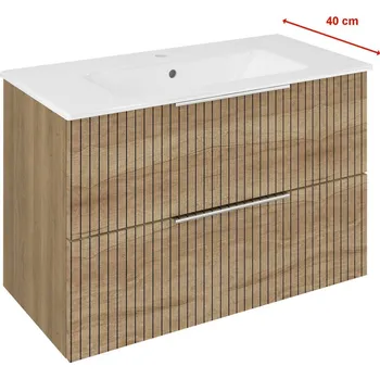 Koupelnový nábytek Sapho Cirasa Umyvadlová skříňka 78x54x39cm, dub alabama strip, CR792-2322