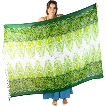 Šátek Sarong / pareo / plážový šátek Monara Green, Sittar.cz