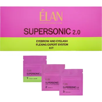 Péče o řasy a obočí ÉLAN SUPERSONIC 2.0 Flexing Expert System Kit – sada na laminaci řas a obočí (Serum 1 CLEAR) – sáčky 3×3 ml