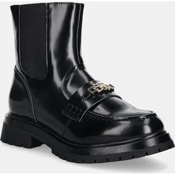 Dámské kozačky Dětské boty Tommy Hilfiger černá barva, T3A5-34017 T3A5.34017 99X, EUR 37