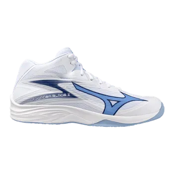 Pánská sálová obuv MIZUNO THUNDER BLADE Z MID White/BellwetherBlue/BelAirBlu 9 UK - 9 UK - 43 EUR - 28 cm