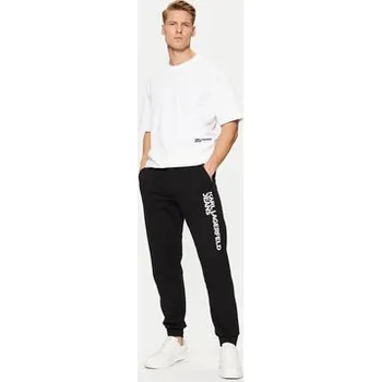 Pánské kalhoty Karl Lagerfeld Jeans Teplákové kalhoty A1M10001 Černá Slim Fit M