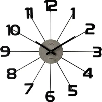 Hodiny JVD Designové kovové černé paprskovité hodiny JVD HT118.2 ( )