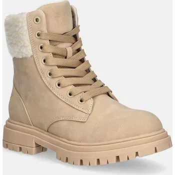 Dívčí zimní obuv Dětské zimní boty Calvin Klein Jeans béžová barva, V3A5-83125 V3A5.83125.30.34 02X, EUR 31