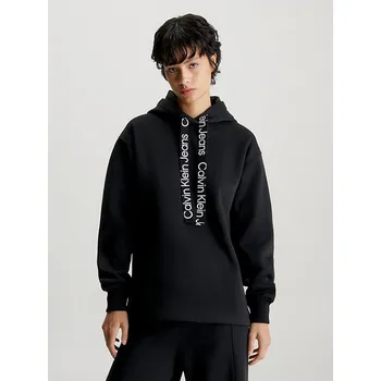 Pánské oblečení Calvin Klein Logo Drawcord Hoodie Calvin Klein černá 2874504