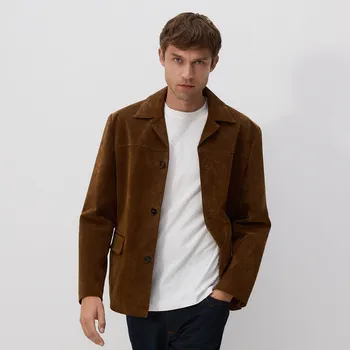 Pánské tričko Reserved - Strukturální tričko regular - krémová - 266FP-01X - 266FP-01X-S