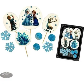Jedlá dekorace na dort K-Decor Cukrová dekorace na dort Frozen – sada