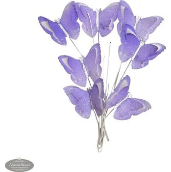 Jedlá dekorace na dort K-Decor Oplatkové motýlky – fialové