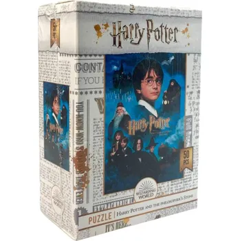 Puzzle PUZZLE Plakát Harry Potter Kámen mudrců 50 dílků mini skládačka