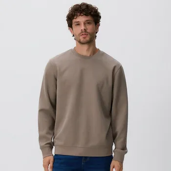 Pánská mikina Reserved - Strukturovaná mikina - béžová - 8090H-08X - 8090H-08X-L