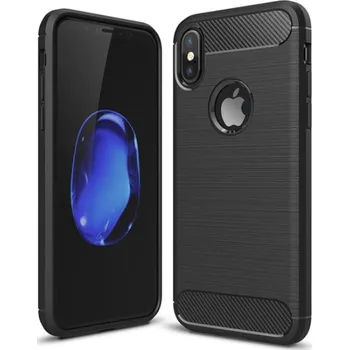 Beweare Ohebný carbon kryt na iPhone XR - černý