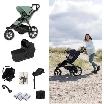 Kočárek THULE Urban Glide 3 Kočárek trojkombinace Set B - Mist Green Black