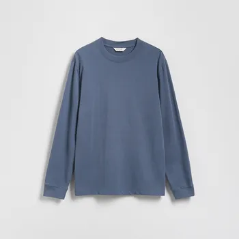 Reserved - Bavlněné tričko s dlouhými rukávy - ocelově modrá - 442EX-95X - 442EX-95X-S